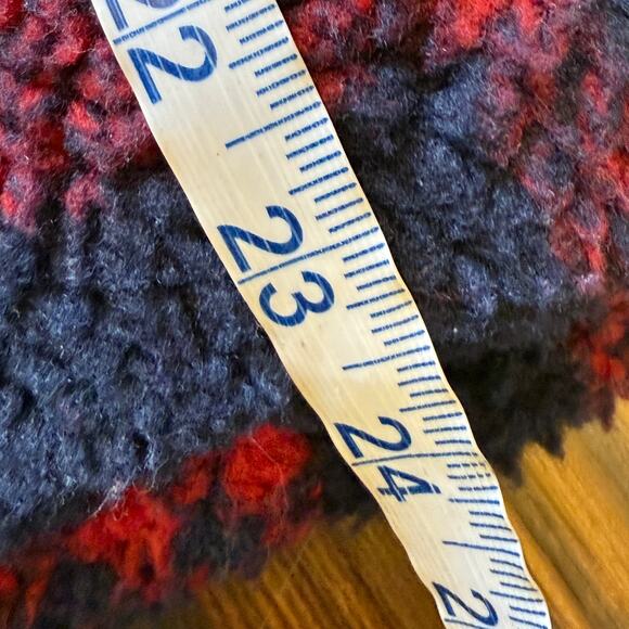 Sanctuary Red & Blue Plaid Teddy Single Button Fully Lined Cropped Jacket Size S - Picture 12 of 12